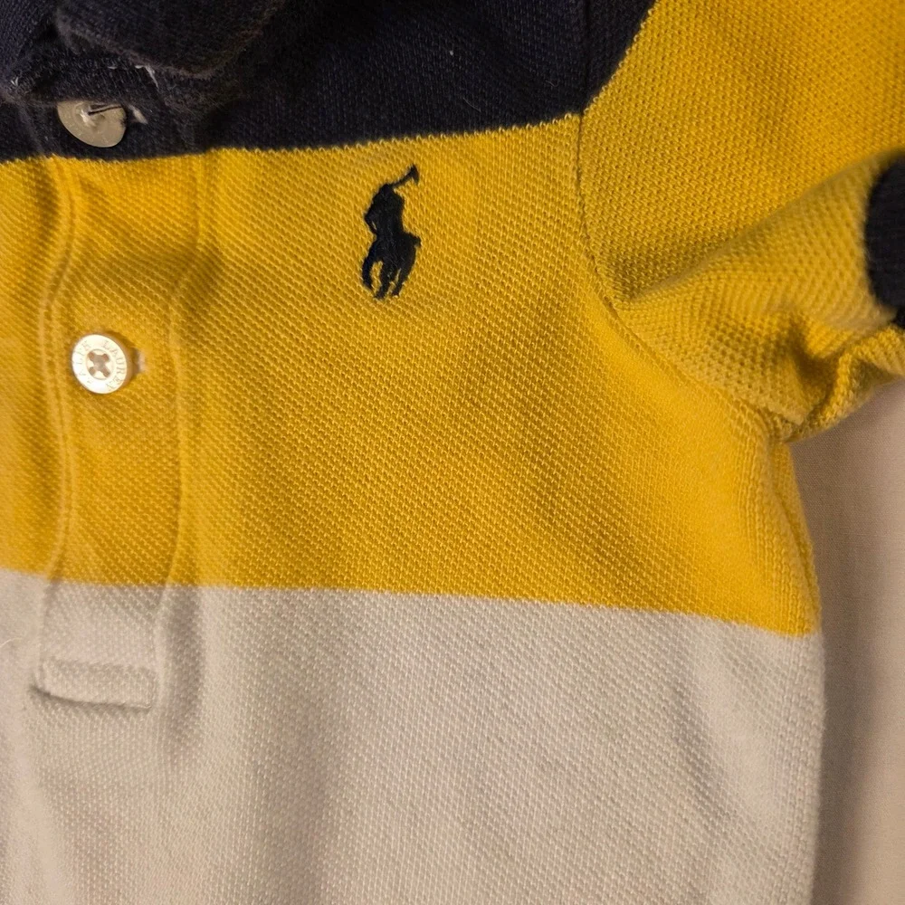 Ralph Lauren Baby Polo Striped Romper One Piece Bodysuit Size 3 Months